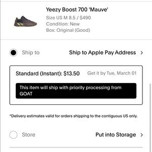 Yeezy 700 mauve asking for 450